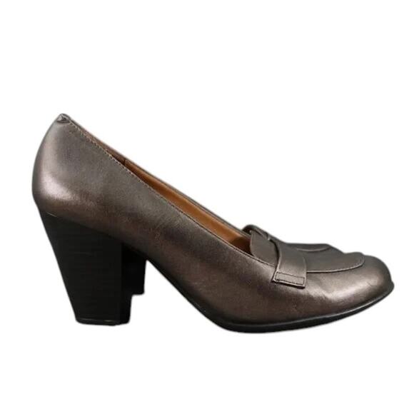 Sofft Shoes Womens 9 Eurosoft Loafer Pump Metallic Leather Classic Fashion Comfy - Picture 16 of 16